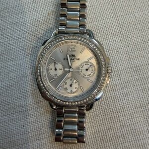 Coach Stainless Steel Women’s Boyfriend Watch with Silver Bracelet